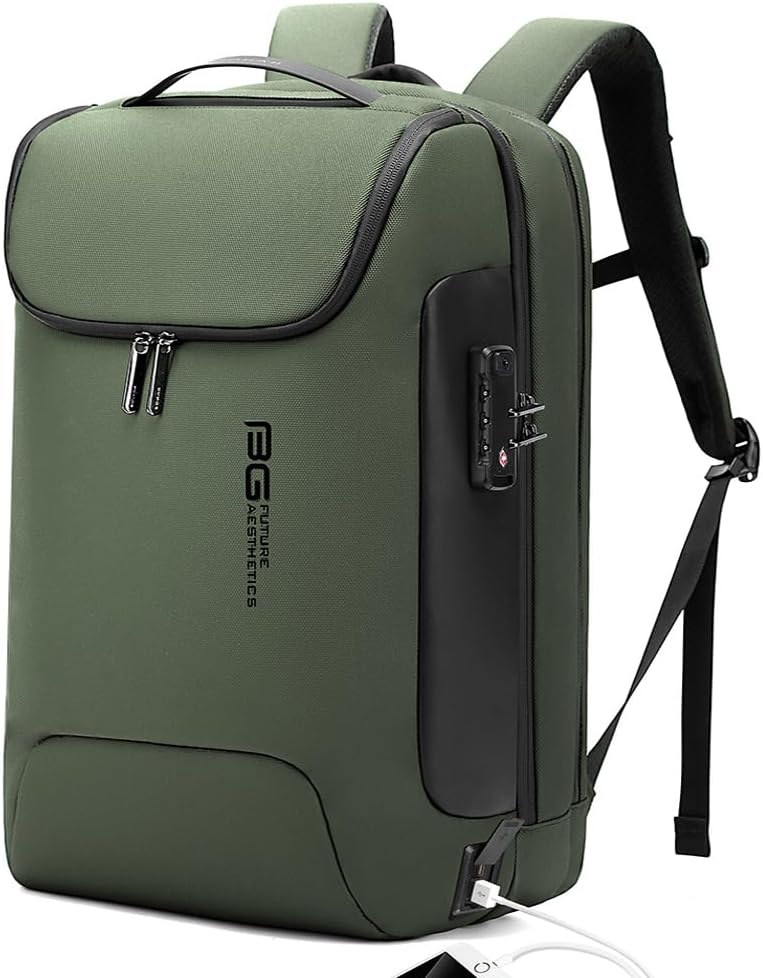 BANGE Anti-Theft Backpack with USB Charging for Travel and Work