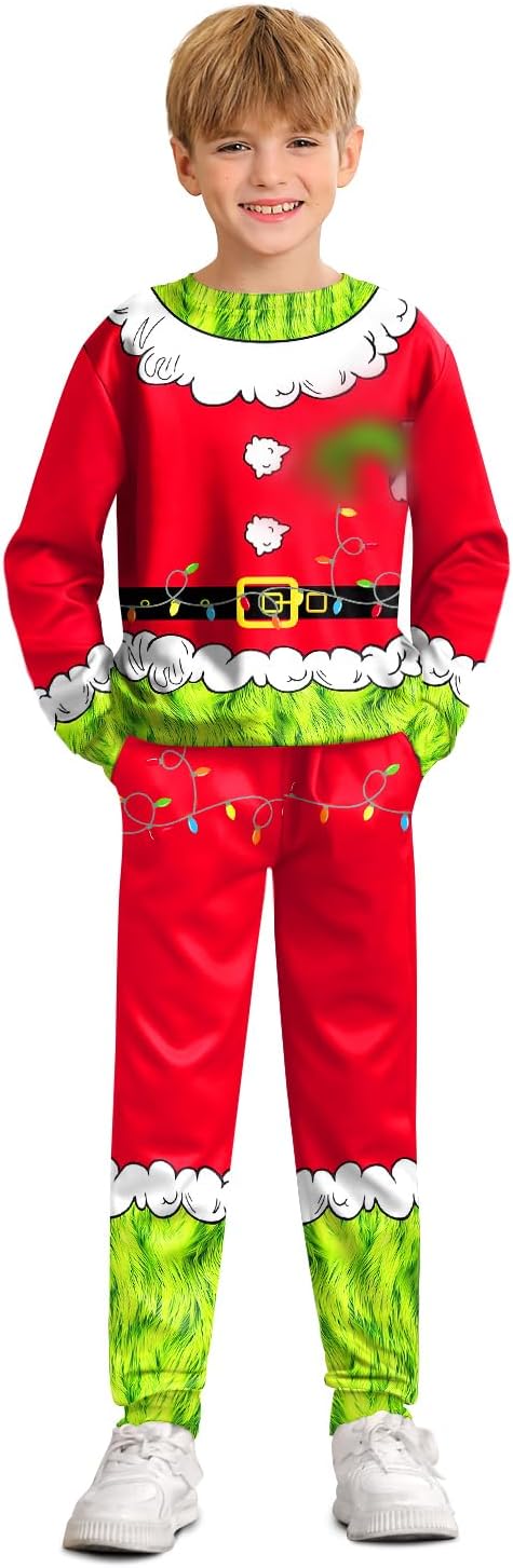 BesserBay Boys Funny Ugly Christmas 2 Piece Set for Kids