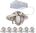 Brushed Nickel 3 in Recessed LED Lights - Rotatable Gimbal Spot