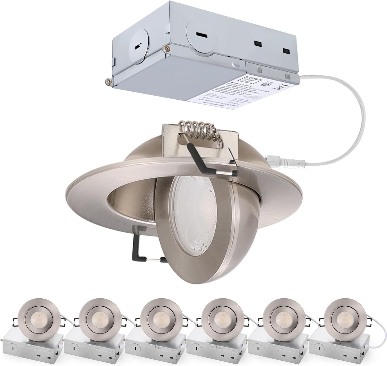 Brushed Nickel 3 inch Recessed LED Lights for Modern Spaces