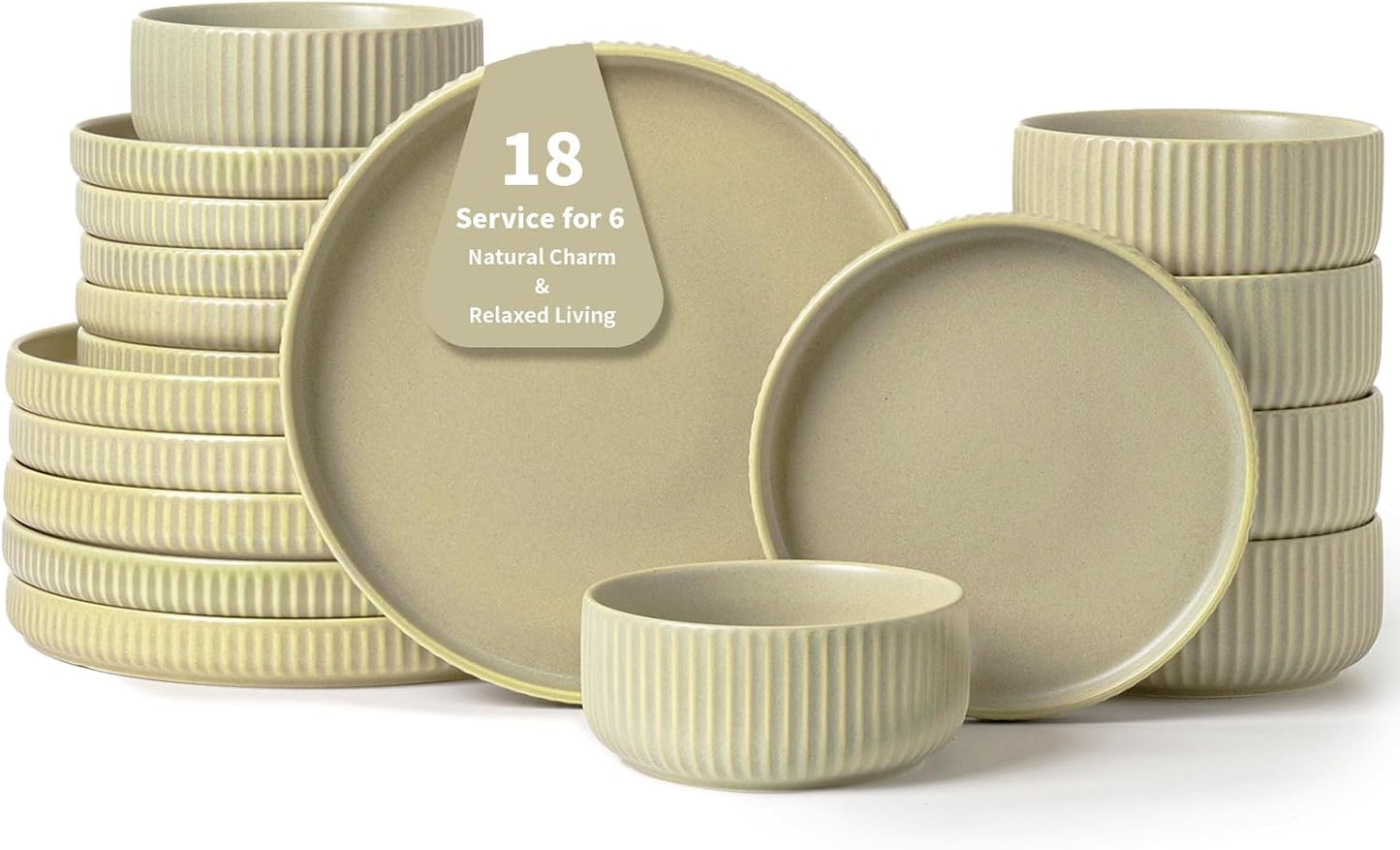 Healing Green Plates and Bowls Sets for Mindful Living