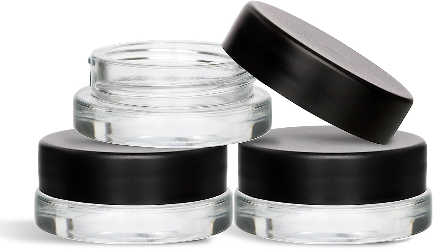 7ml Low Profile Thick Glass Jars for Oil, Lip Balm, Wax Storage