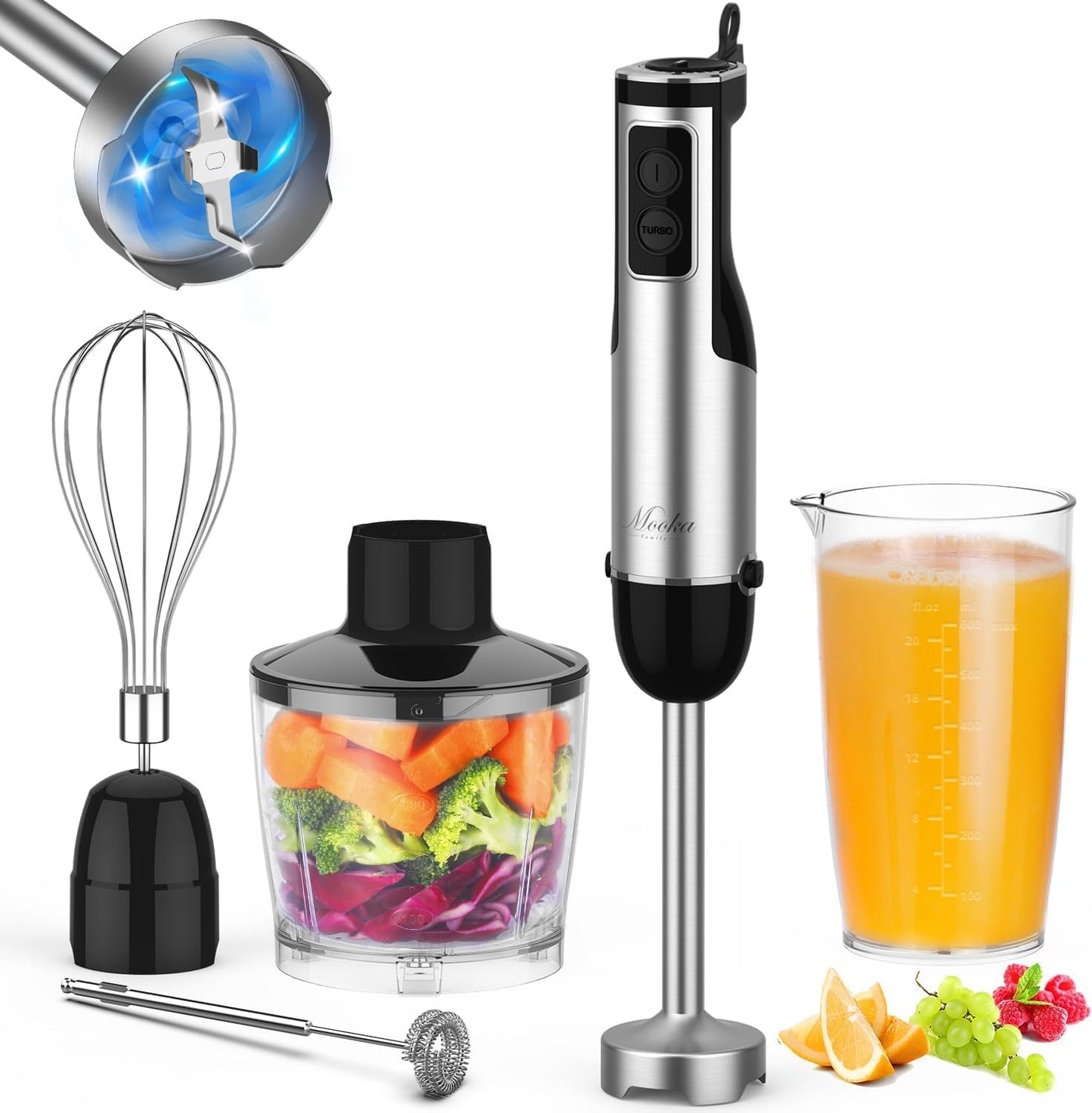 Powerful 5-in-1 Hand Blender Set by MOOKA FAMILY