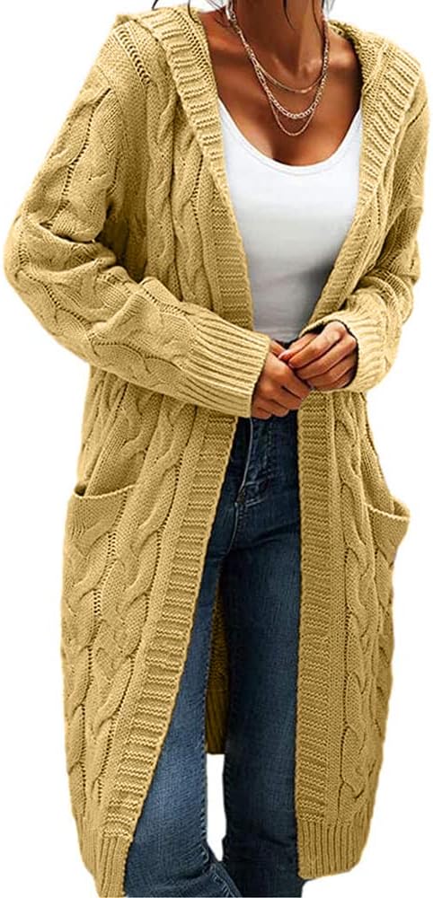 Women Hooded Open Front Cardigan for Stylish Comfort and Warmth