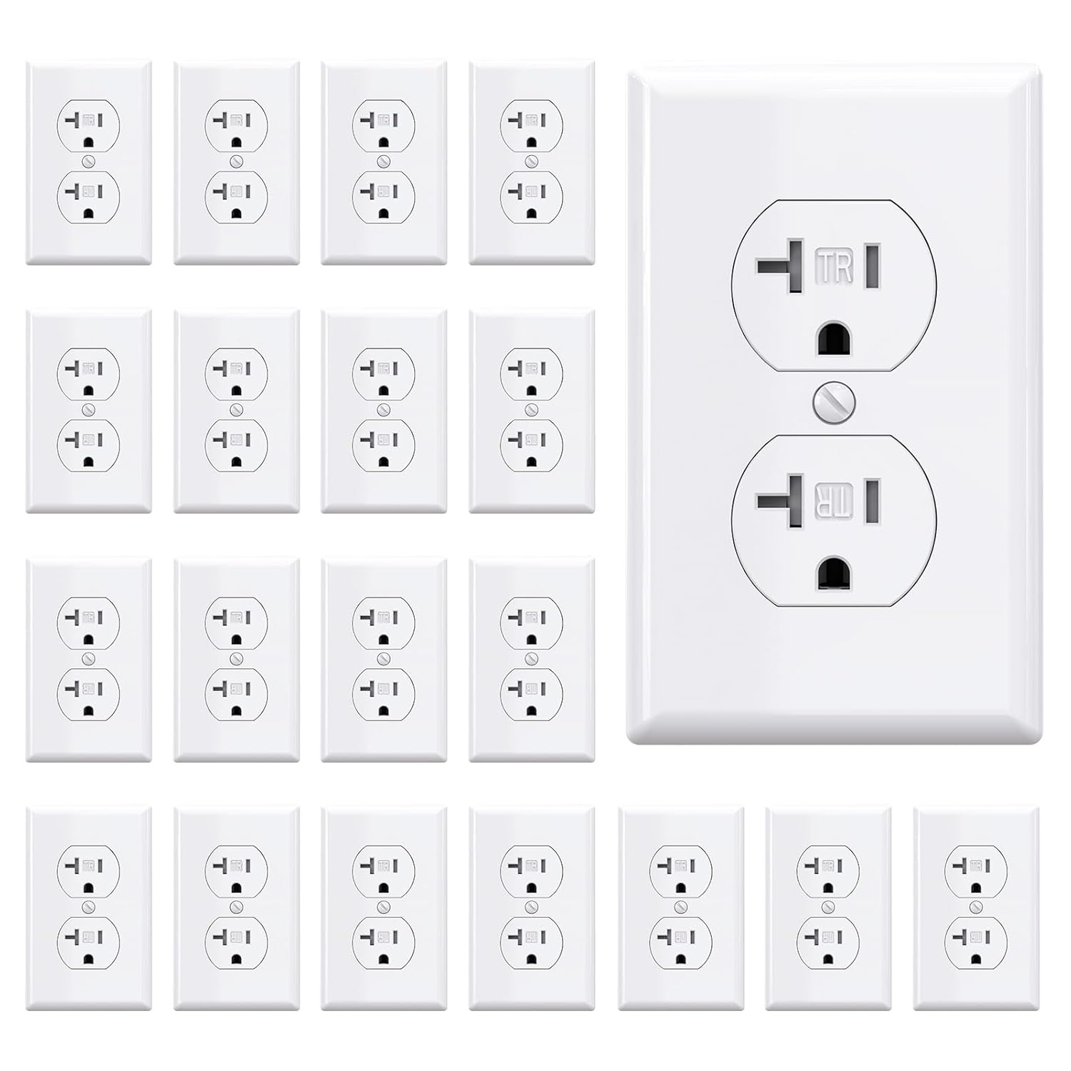 AIDA 20 Amps Duplex Electrical Receptacle Outlets for Home