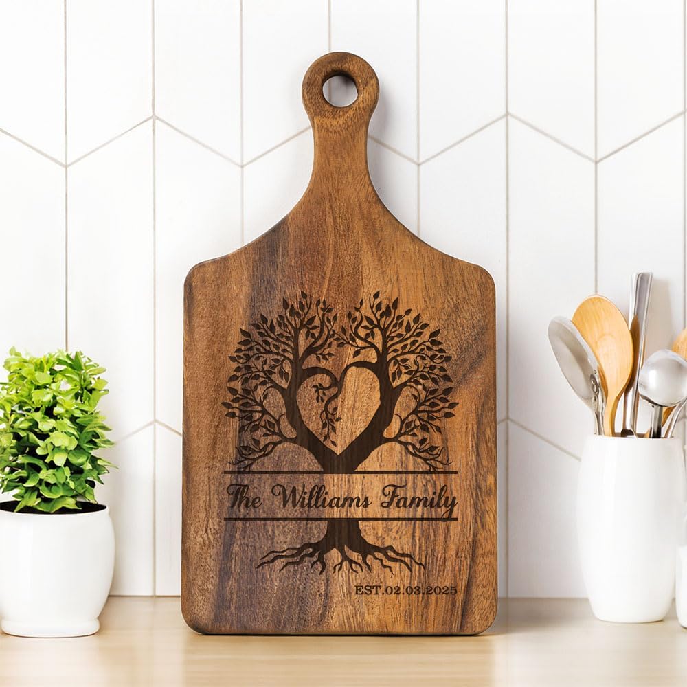 Personalized Family Cutting Board for Unique Kitchen Gifts