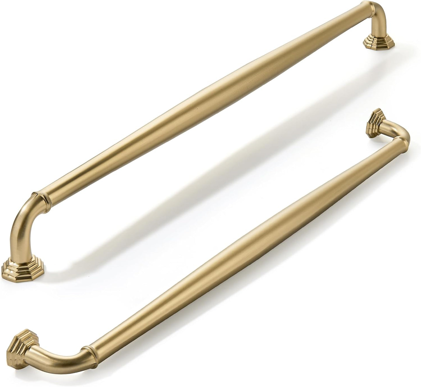 Brushed Brass Cabinet Pulls - 5 Pack 12 Inch Warm Gold Handles