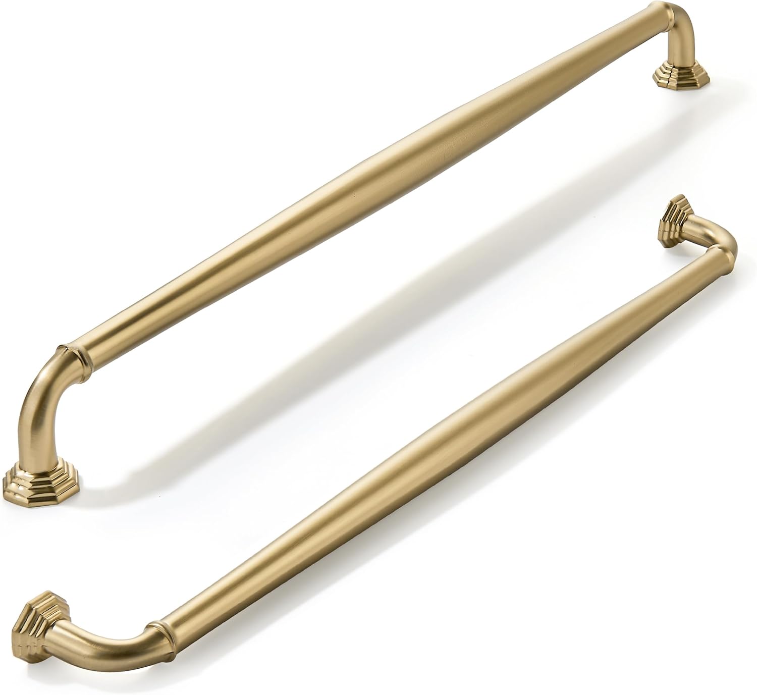 Brushed Brass Cabinet Pulls - 5 Pack 12 Inch Warm Gold Handles
