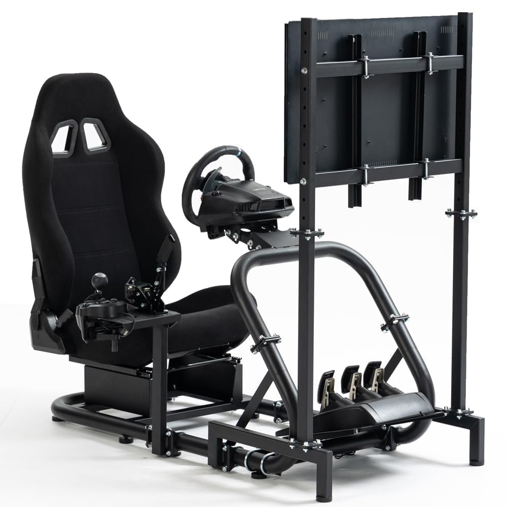 Supllueer Racing Sim Cockpit with Ergonomic Design for Gamers