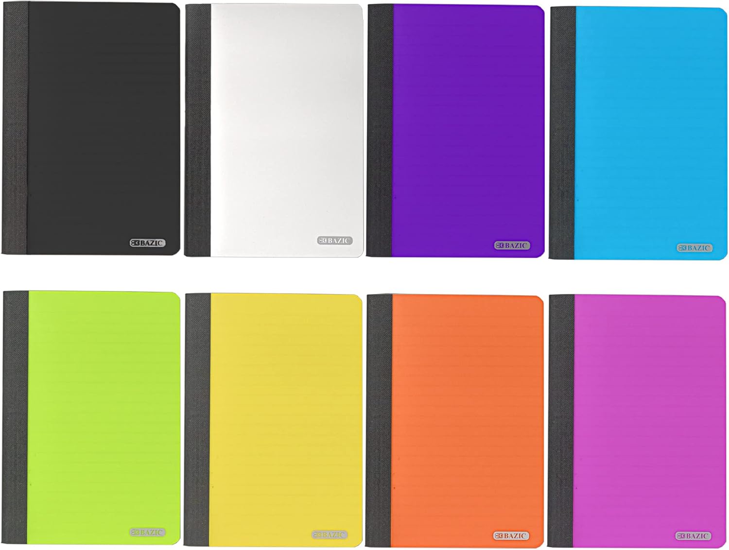 BAZIC Composition Book 80 Sheet Poly Cover Notebook for School