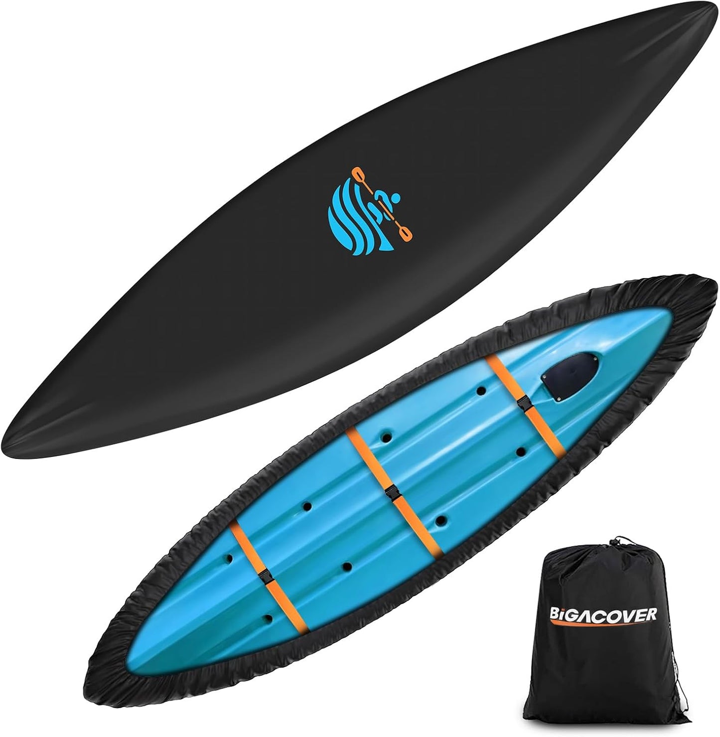 Kayak Cover 500D Waterproof UV Protection for Canoe and Paddle Board