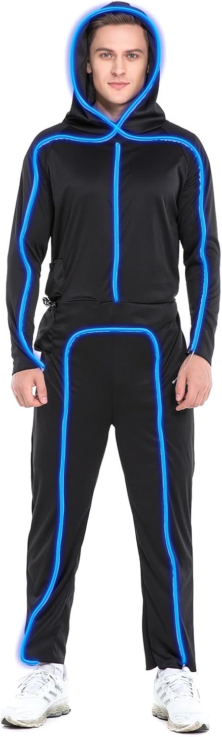 HSCTEK Light-up Adult Stick Figure Costume for Fun Nights