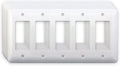 5-Gang White Decorative Wall Plate Princess Size - Pack of 5
