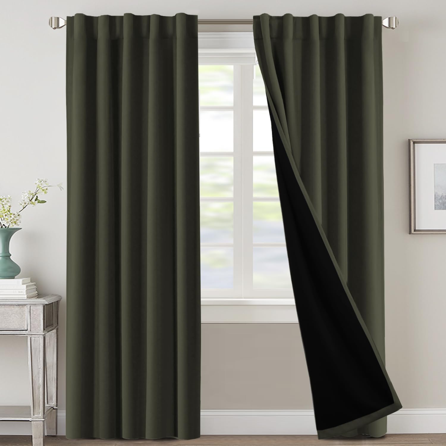 H.VERSAILTEX 100% Blackout Curtains for Bedroom and Living Room