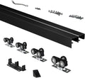 Heavy Duty Bypass Sliding Closet Door Track Hardware Set 84in