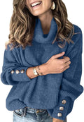 Women's Oversized Turtleneck Chunky Pullover Sweater - Cozy Slouchy