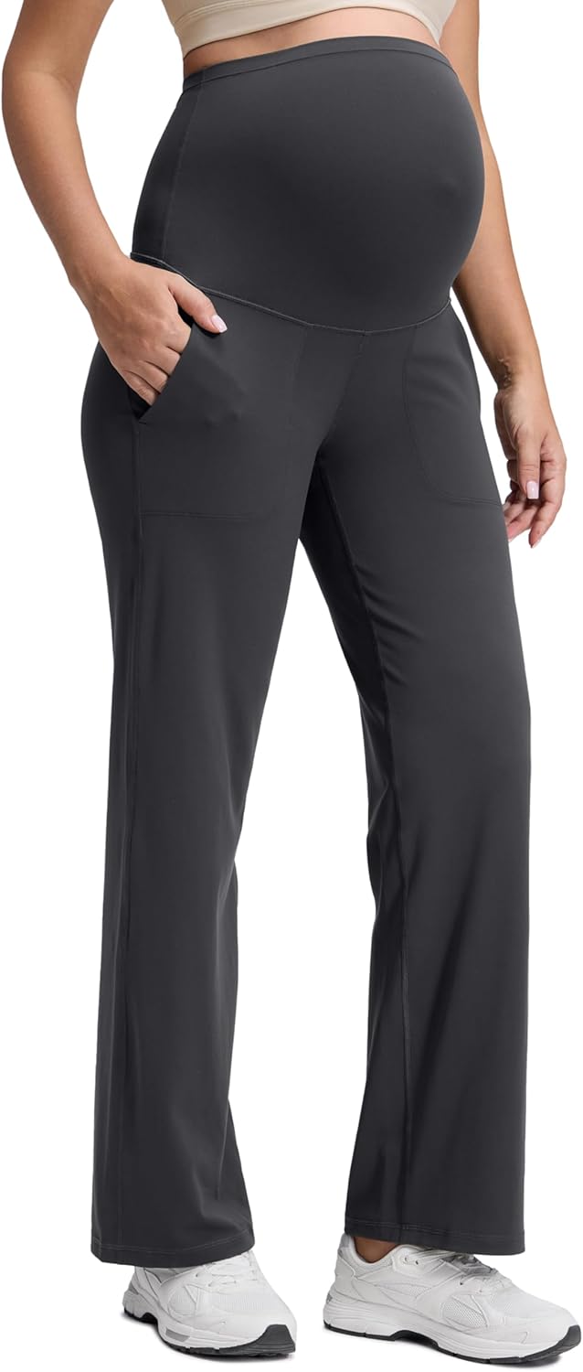 CRZ YOGA Butterluxe Maternity Wide Leg Pants for Comfort