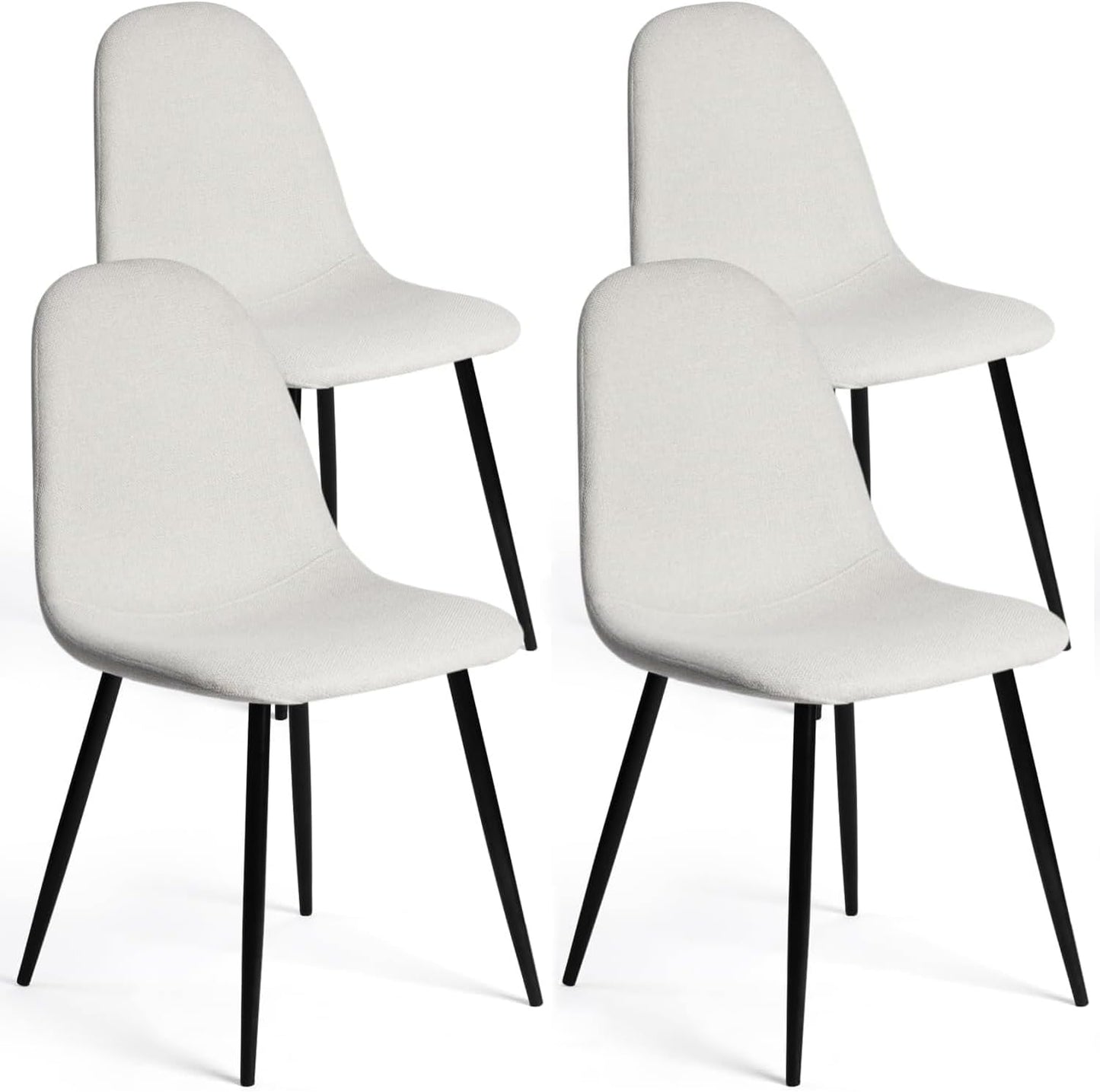 Comfortable Upholstered Dining Chairs Set of 4 for Home Use
