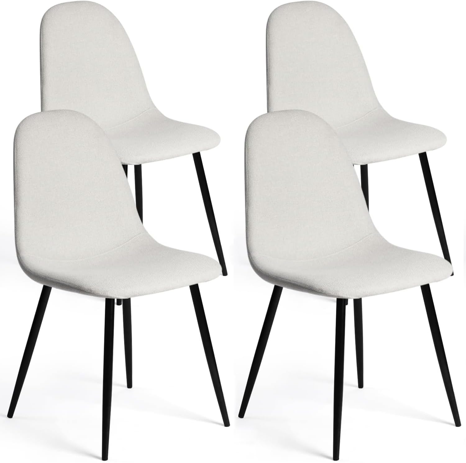 Comfortable Upholstered Dining Chairs Set of 4 for Home Use