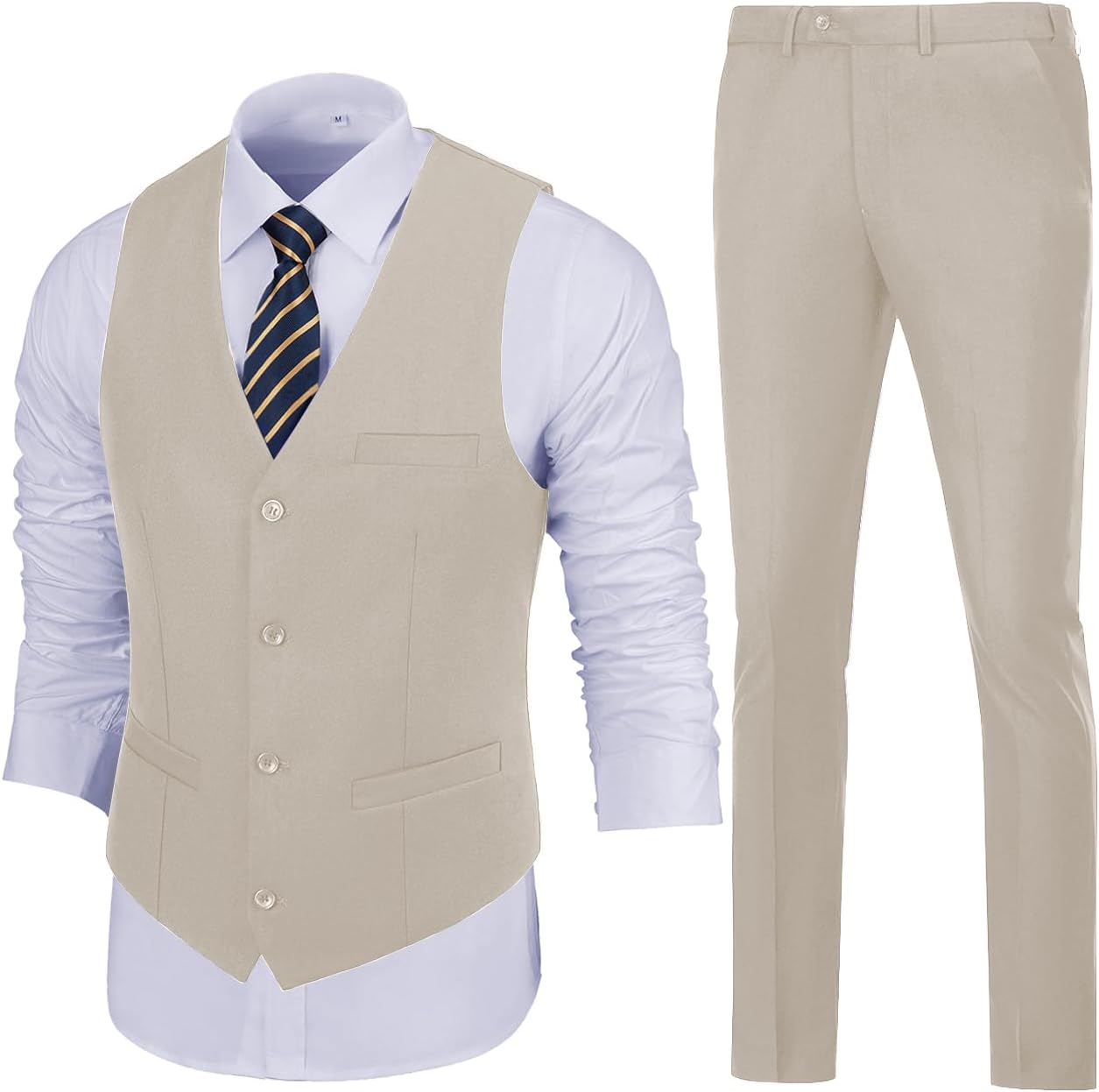 Mens Slim Fit 2 Piece Suit Set for Weddings and Formal Events