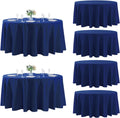 Fokitut Round 108 in Tablecloth 6 Pack - Royal Blue, Wrinkle & Stain