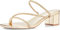 Shoe'N Tale Women's Sandals - Stylish Strappy Low Chunky Heels