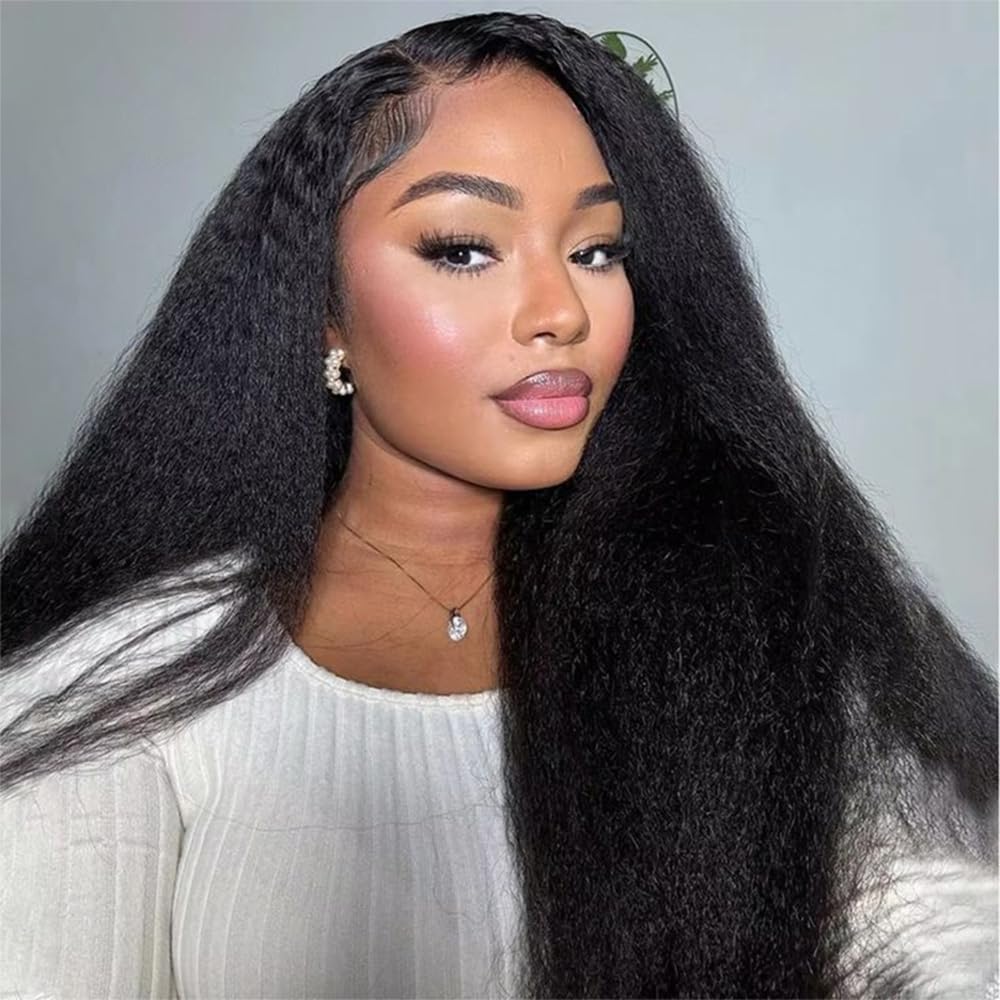 BGM GIRL 20 Inch Glueless Kinky Straight Wig for Women