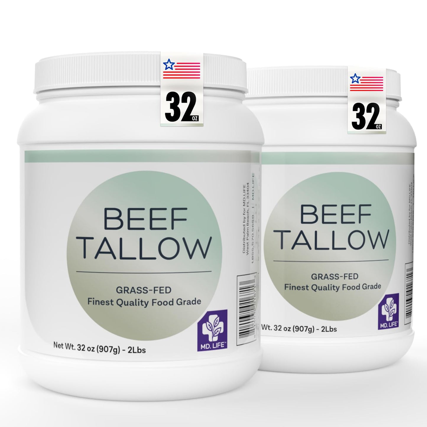 Beef Tallow for Cooking - Grass Fed Keto Friendly Oil 4 lbs