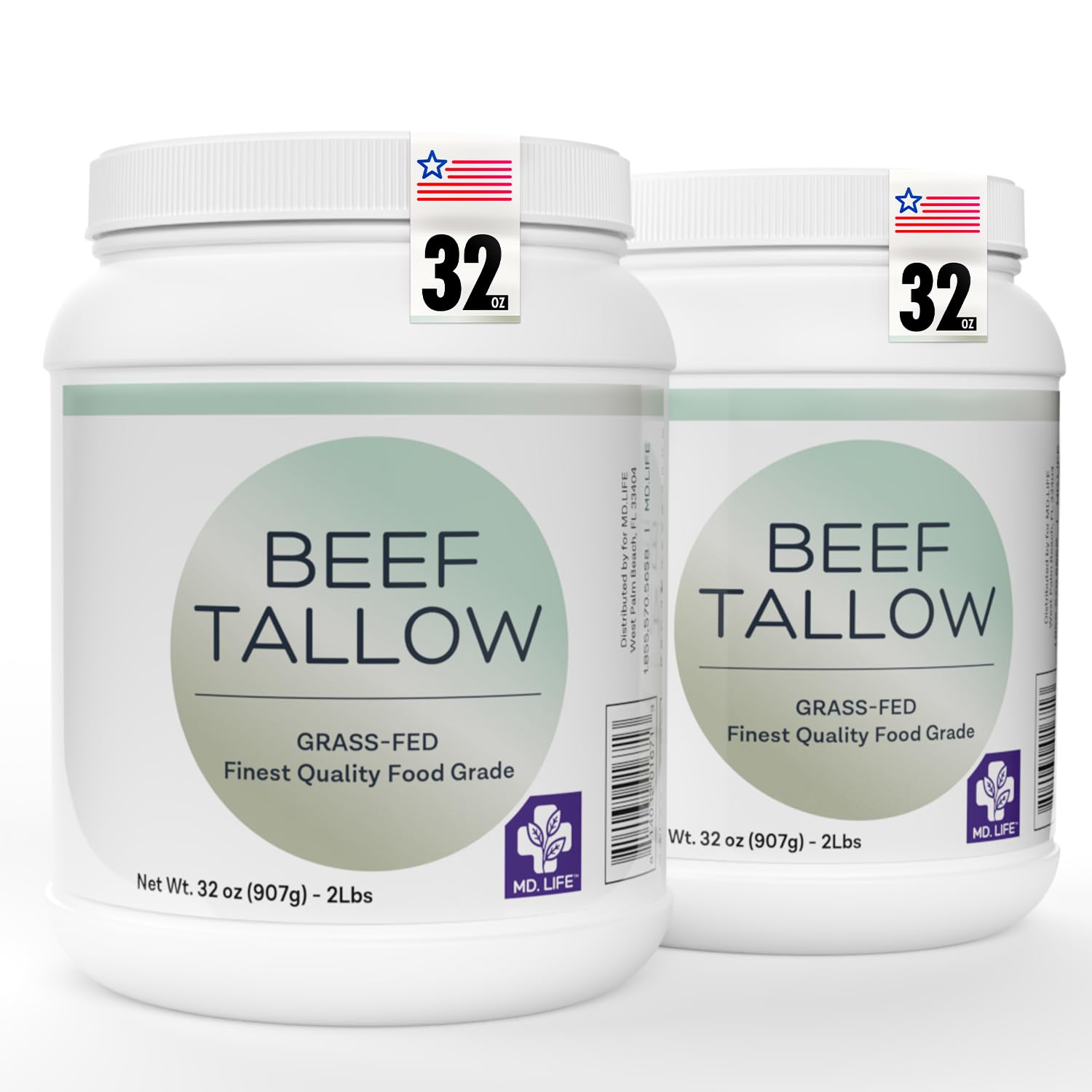 Beef Tallow for Cooking - Grass Fed Keto Friendly Oil 4 lbs