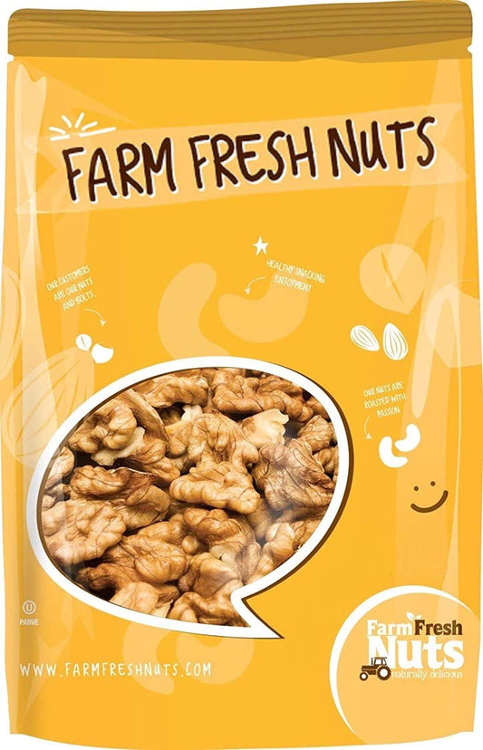 Raw Shelled California Walnuts Halves & Pieces - 4 Lbs. of Goodness