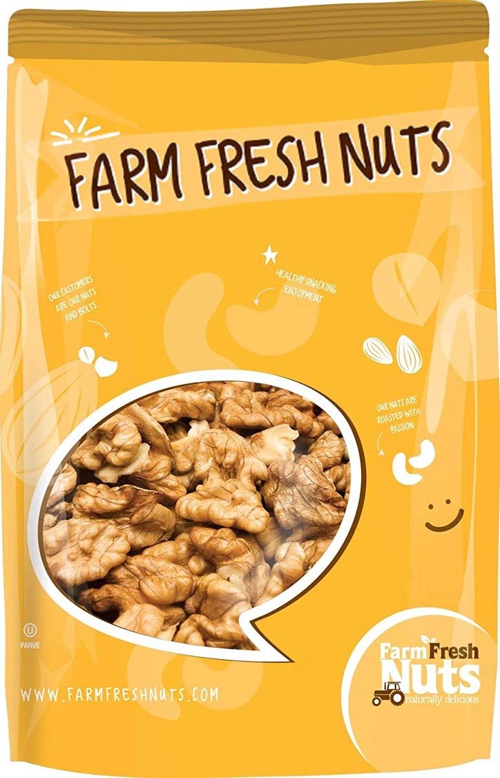 Raw Shelled California Walnuts Halves & Pieces - 5 Lbs. Pack