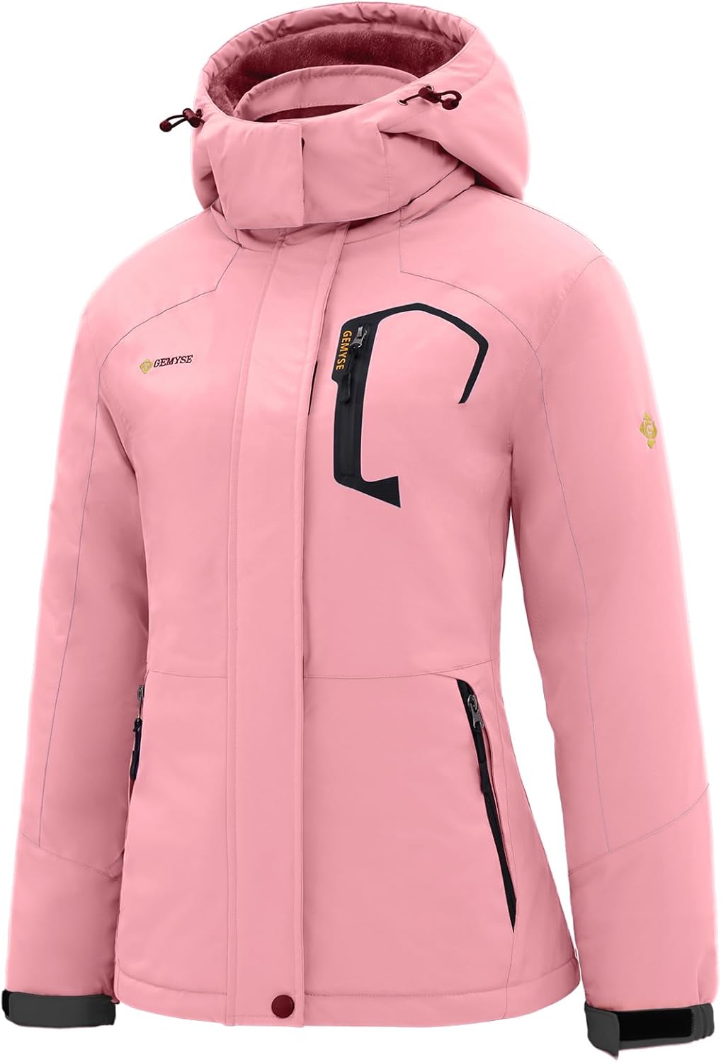 GEMYSE Women's Ski Snow Jacket - Warm Waterproof Winter Coat