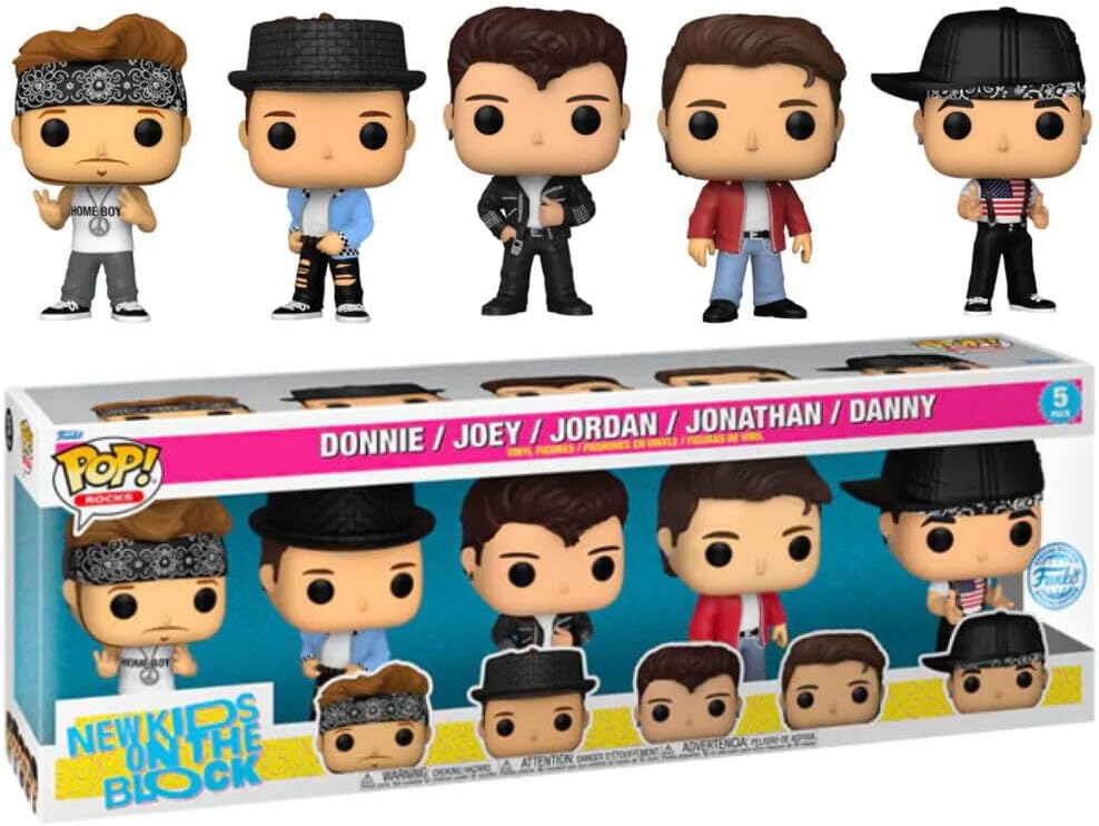 NKOTB Funko POP! New Kids on The Block Band 5-Pack Vinyl Figures