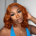 Tinashe Glueless Reddish Brown Short Loose Body Wave Wig - Wear and Go