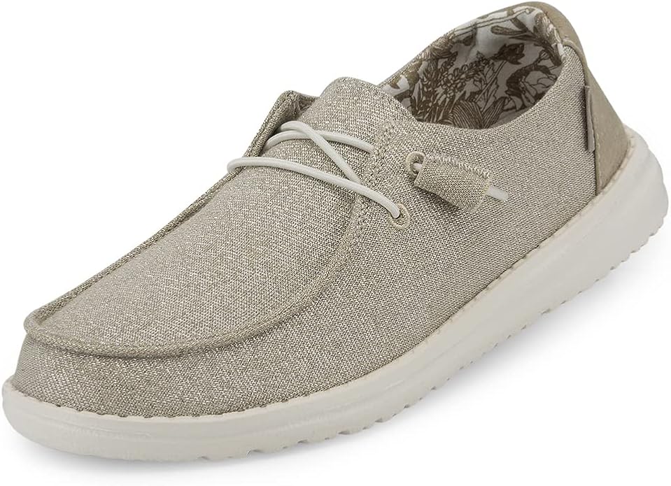 Hey Dude Women's Wendy Stretch Size Lace Up Loafers for Comfort