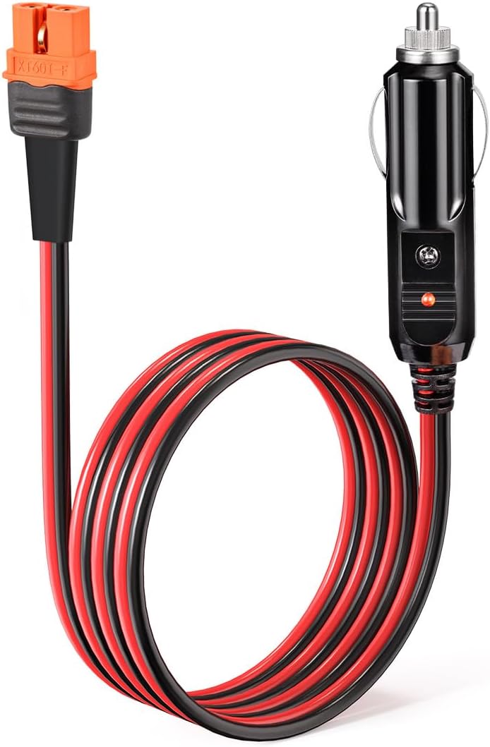 10FT XT60i to Car Cigarette Lighter Cable - Power Your Generator Easily!