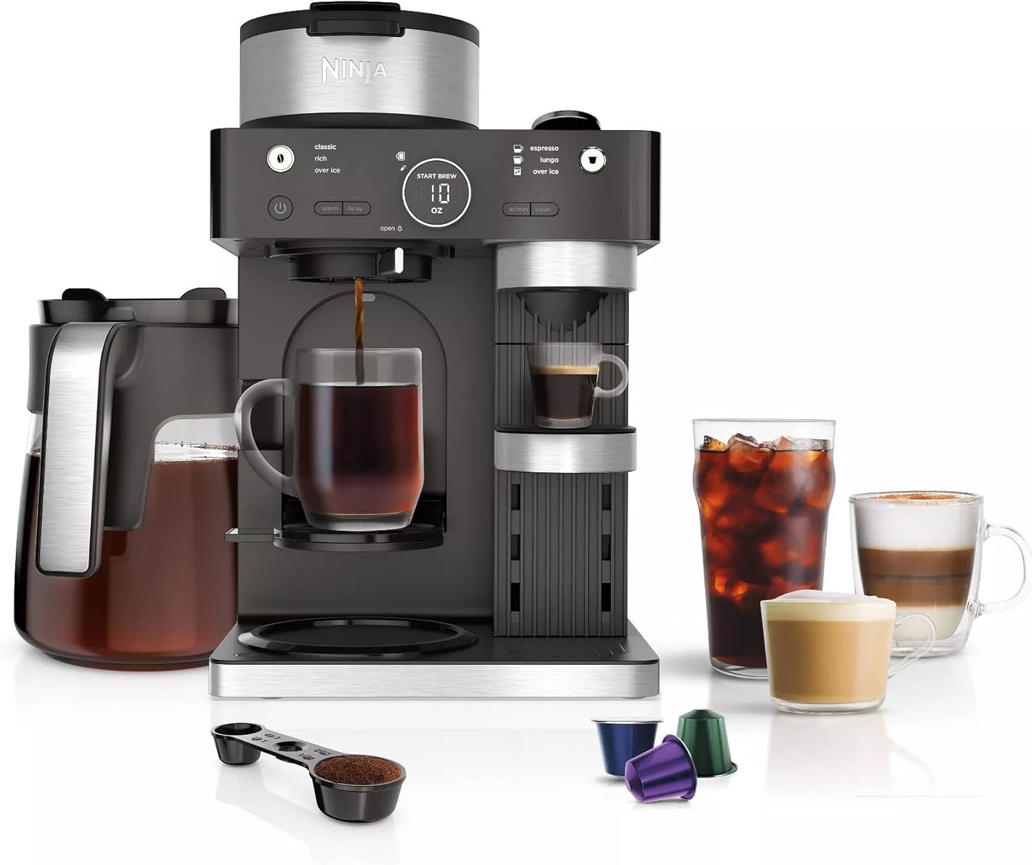 Ninja CFN601 Barista System - Brews Nespresso Capsules, Frother Included!