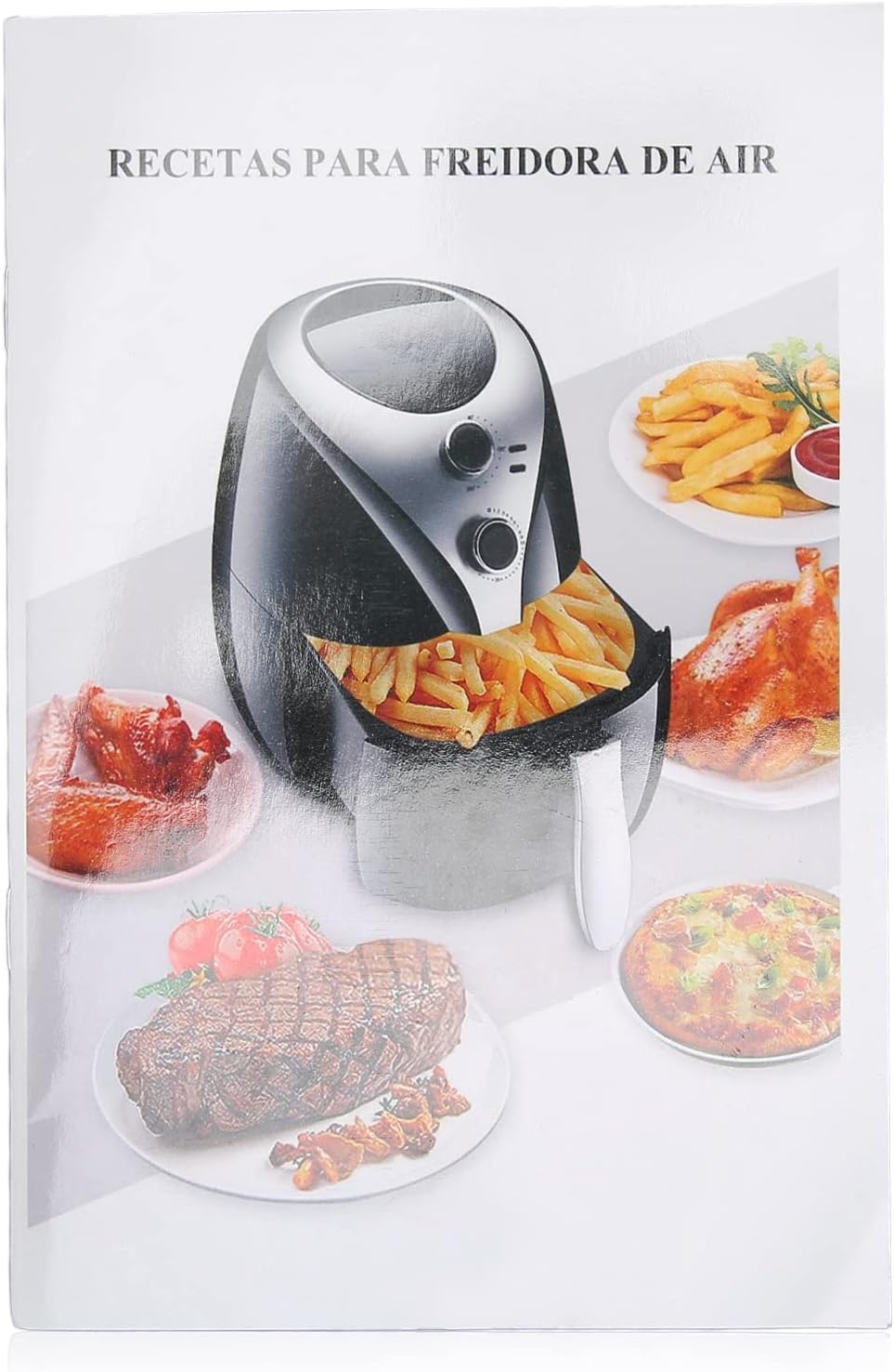 Compact Yellow Air Fryer: Colorful Recipe Collection