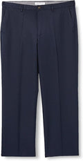 Stylish Flat-Front Men's Dress Pants with Adjustable Waist Options