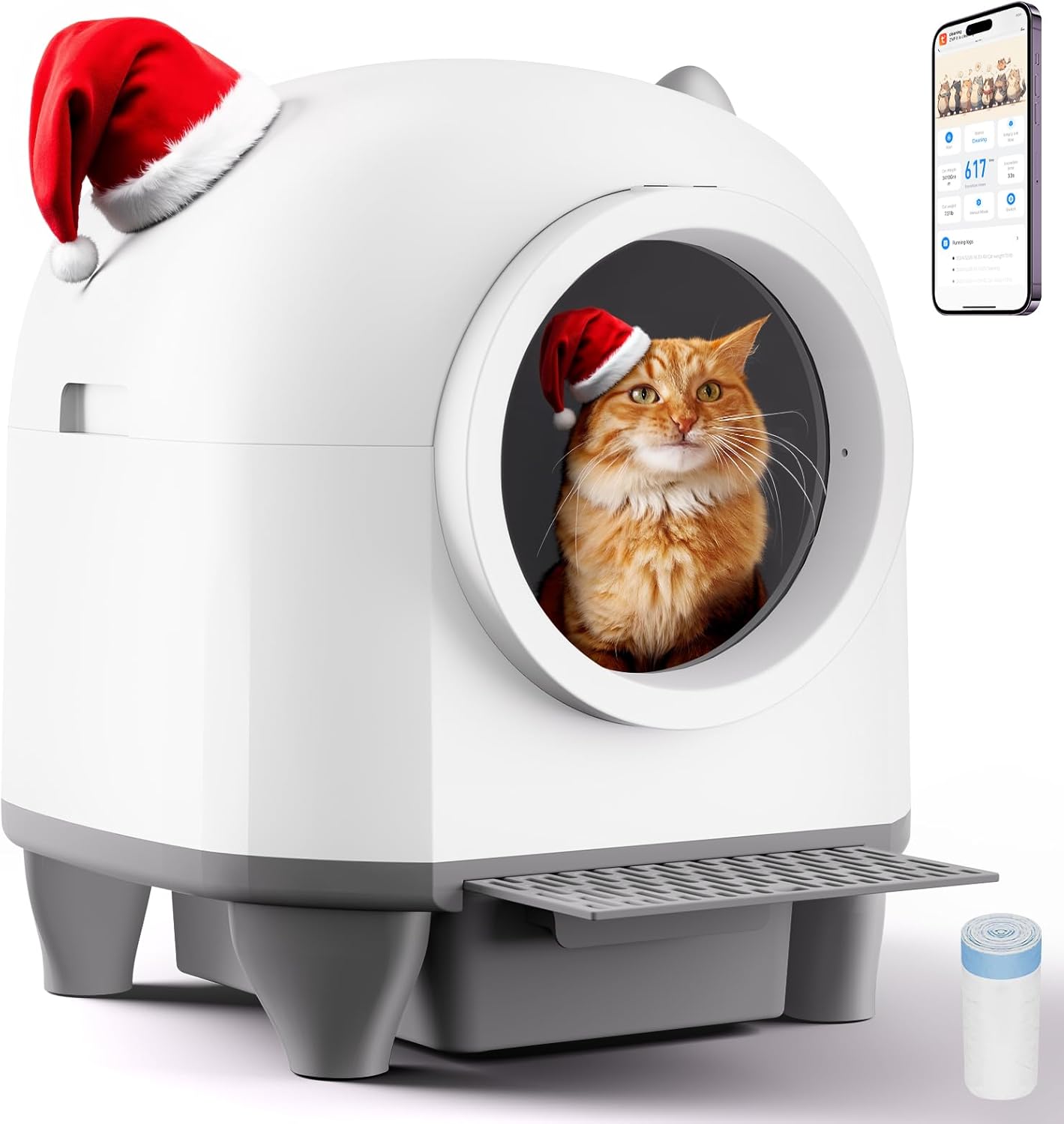 Automatic Cat Litter Box with APP Control and Odor Control