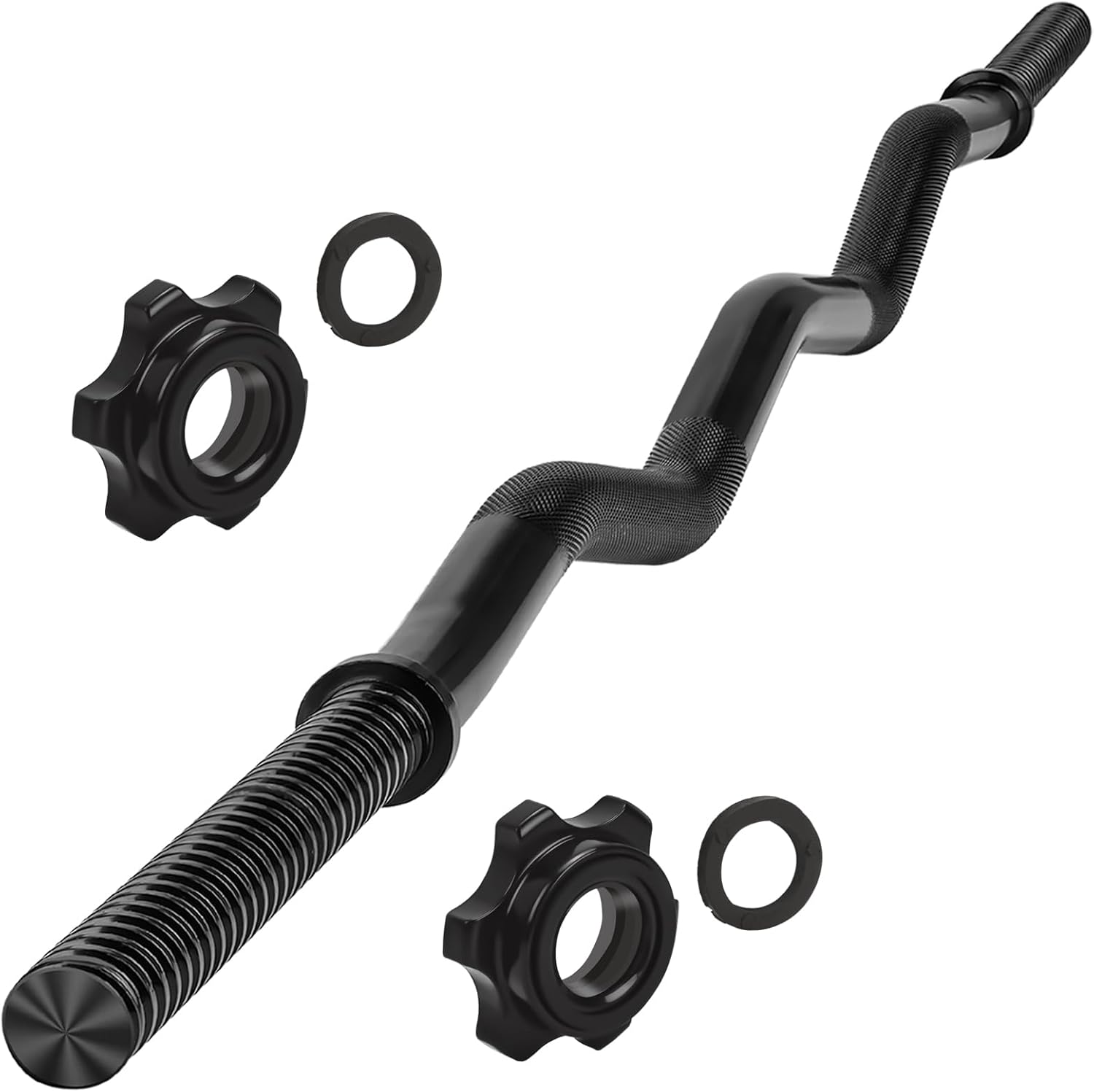 47in EZ Curl Bar Weight Lifting Bar for Home and Gym Use