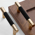 3 in 76 mm Knurled Cabinet Handles 12 Pack - Gold Black Oxidation