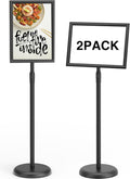 Sign Holder 8.5x11 in Adjustable Floor Stand - Heavy Duty 2Pack