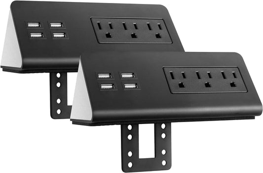 Emerising Desk Edge Mount Power Strips with USB Ports and Outlets