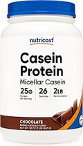 Nutricost Casein Protein Powder 2lb Chocolate - Slow Digesting Protein