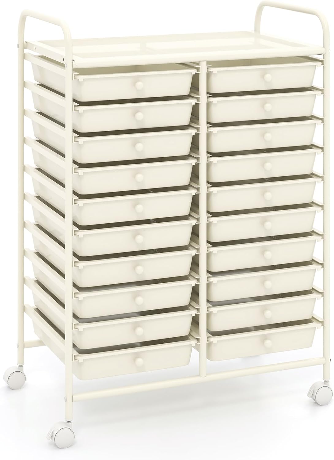 20-Drawer Rolling Storage Cart for Art Craft Organization