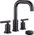 Oil Rubbed Bronze Bathroom Faucet 3 Hole 2 Handle Widespread - Warm