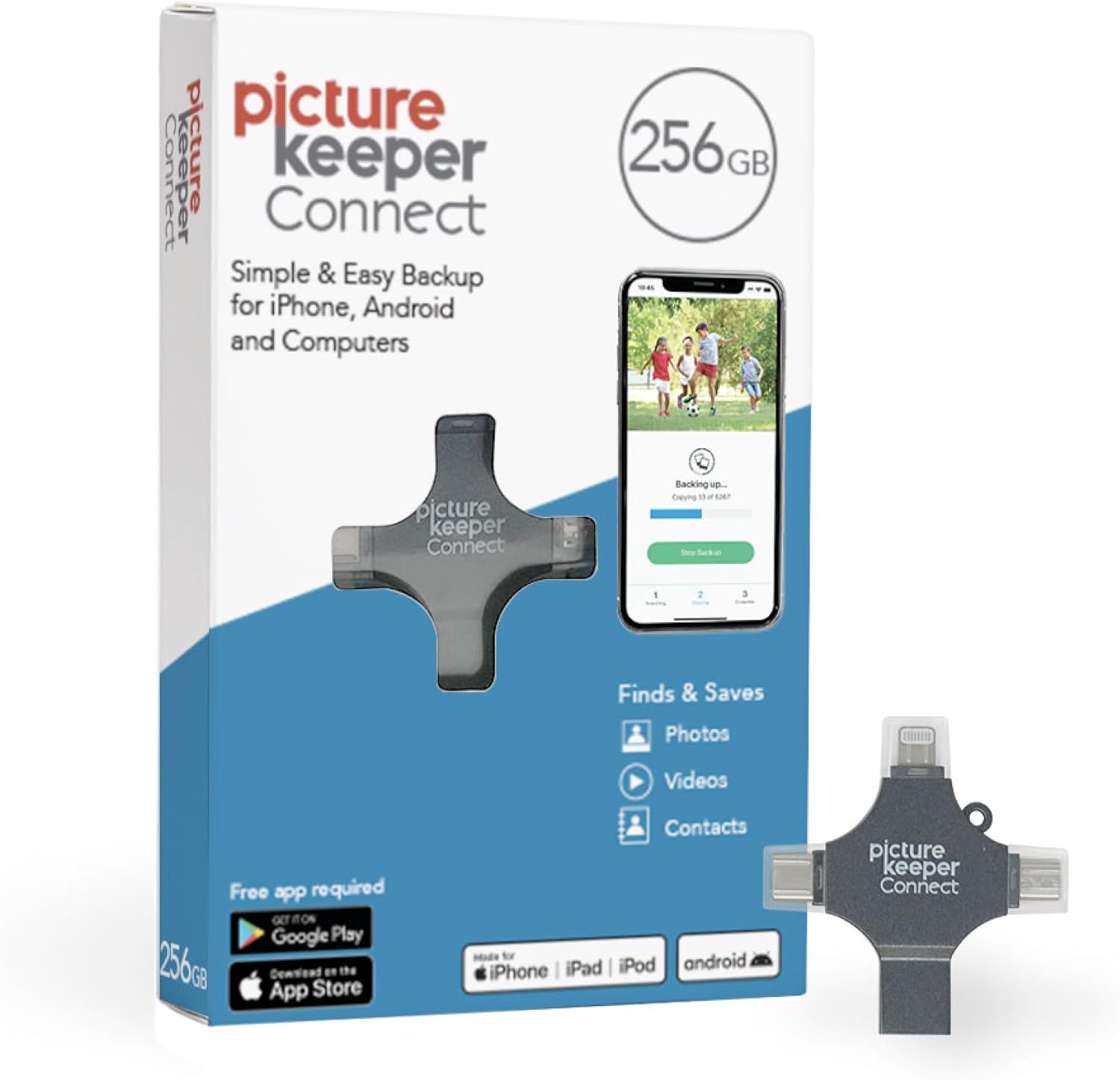 Picture Keeper Connect 256GB USB Stick for Photos and Videos