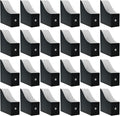 24 Pack Black Cardboard Magazine Holder - Sturdy Classroom Book Bins