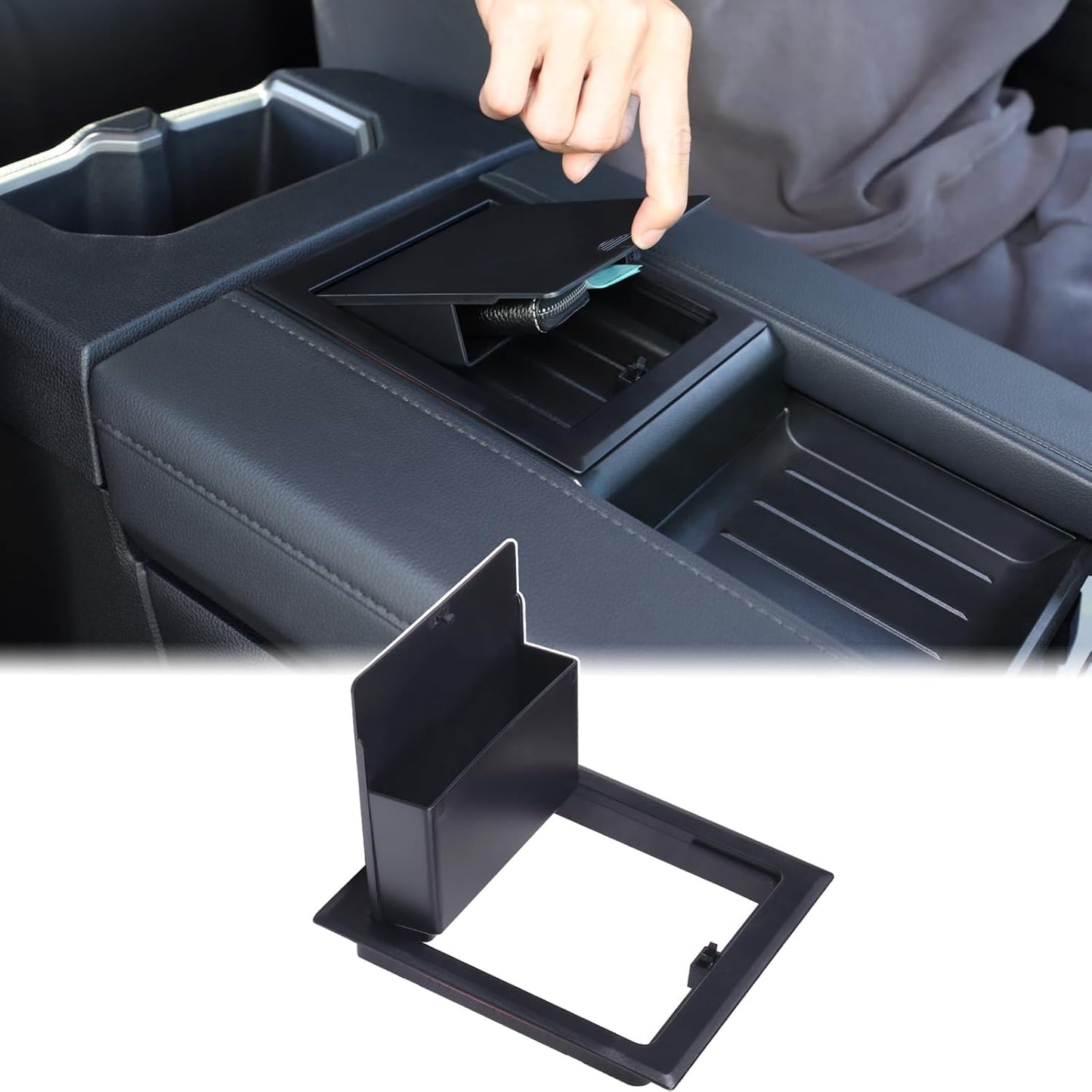 Aunginsy Car Armrest Hidden Storage Box for Toyota Tundra 2022 2023